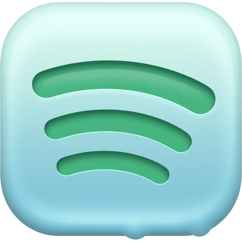 creer moi une icone spotify facon il est en train de fondre emoji