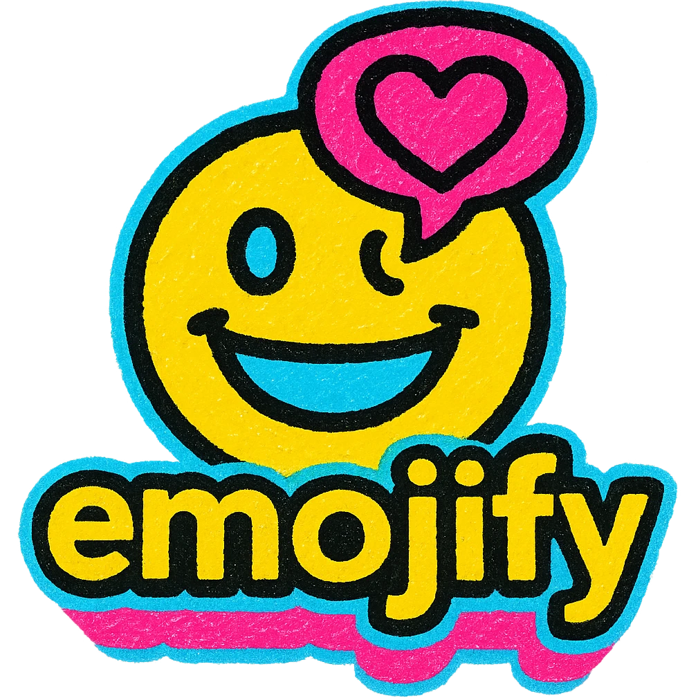 logo for 'emojify', a service that transforms prompts into emojis, modern and playful, emoji-inspired icon, bold sans-serif text, vibrant colors, tech startup feel emoji