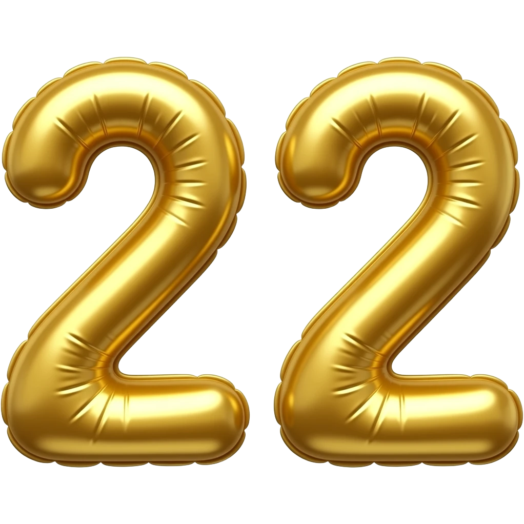 21st birthday balloon emoji