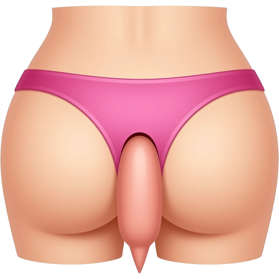 Erect penis entering a wide open pussy emoji