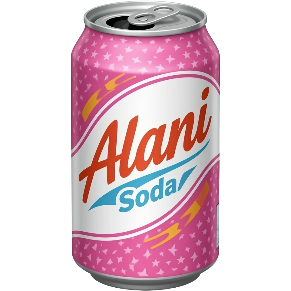 Pink Slush Alani soda CAN  make it slim and tall emoji