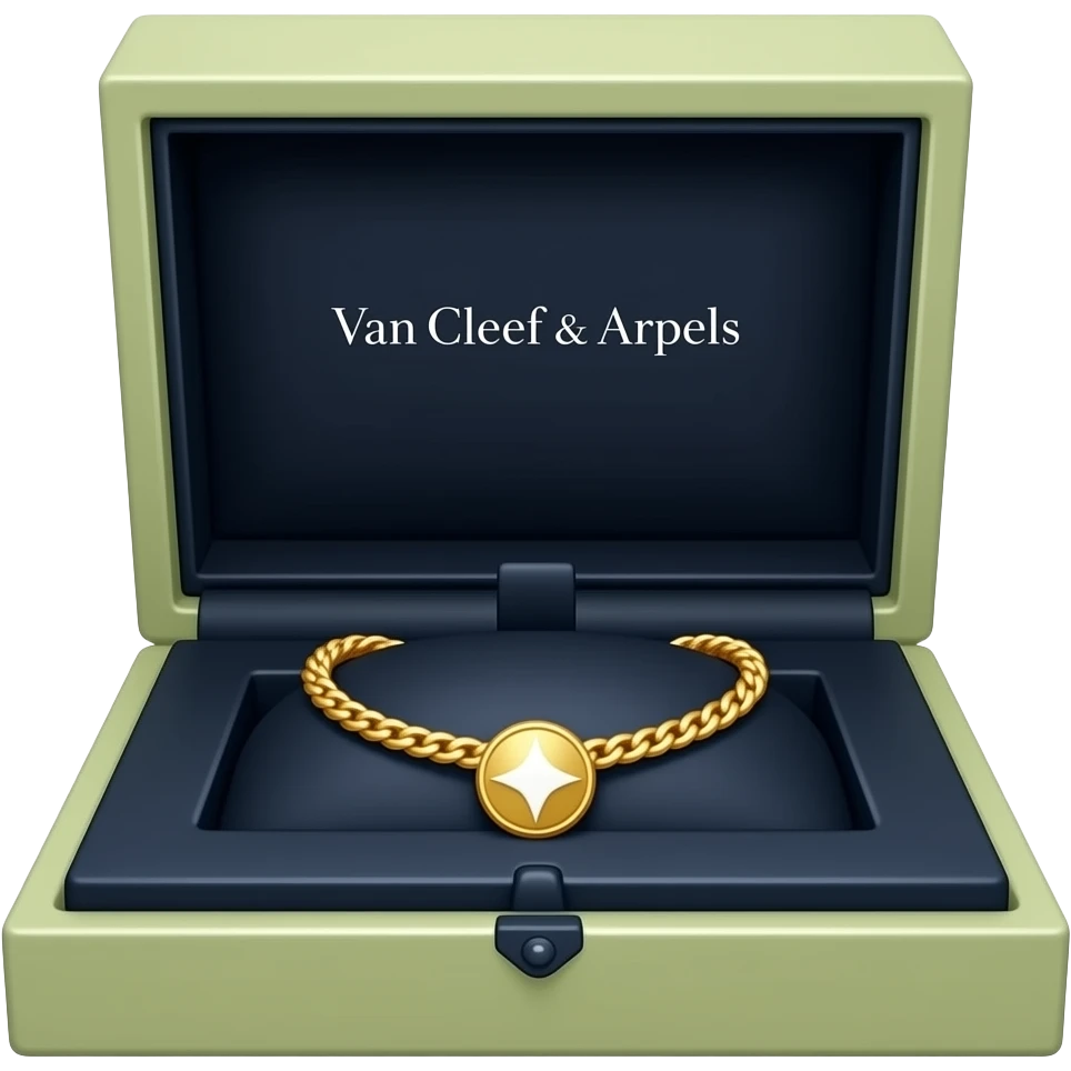 A box containing Van Cleef & Arpels jewelry emoji