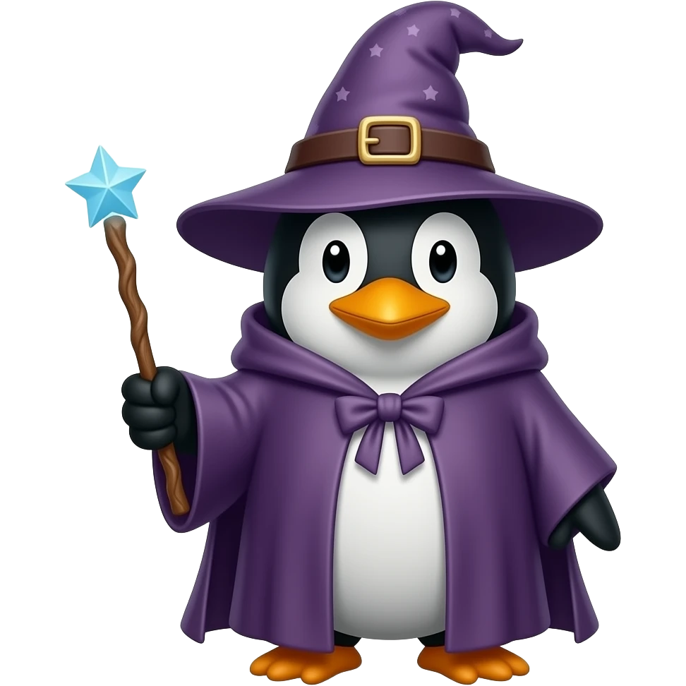 Penguin Wizard emoji