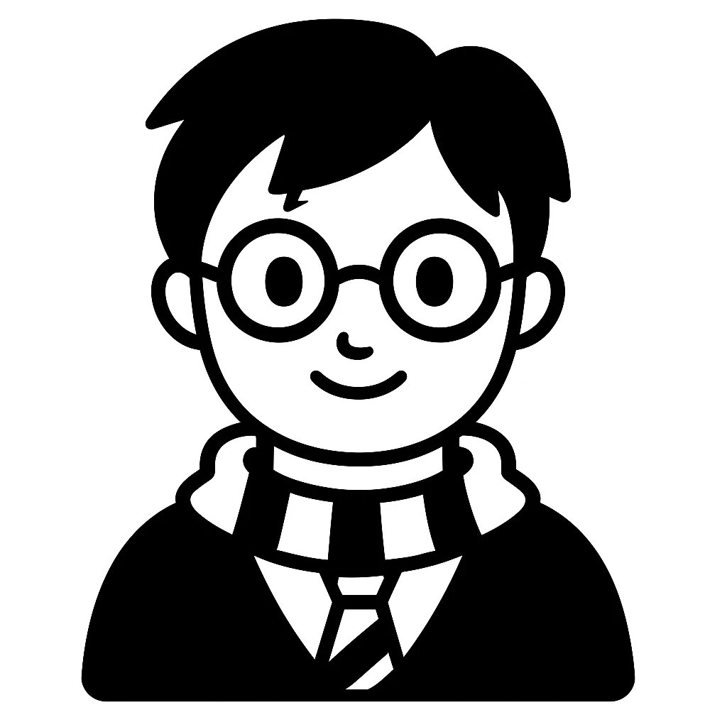 harry potter with glasses emoji