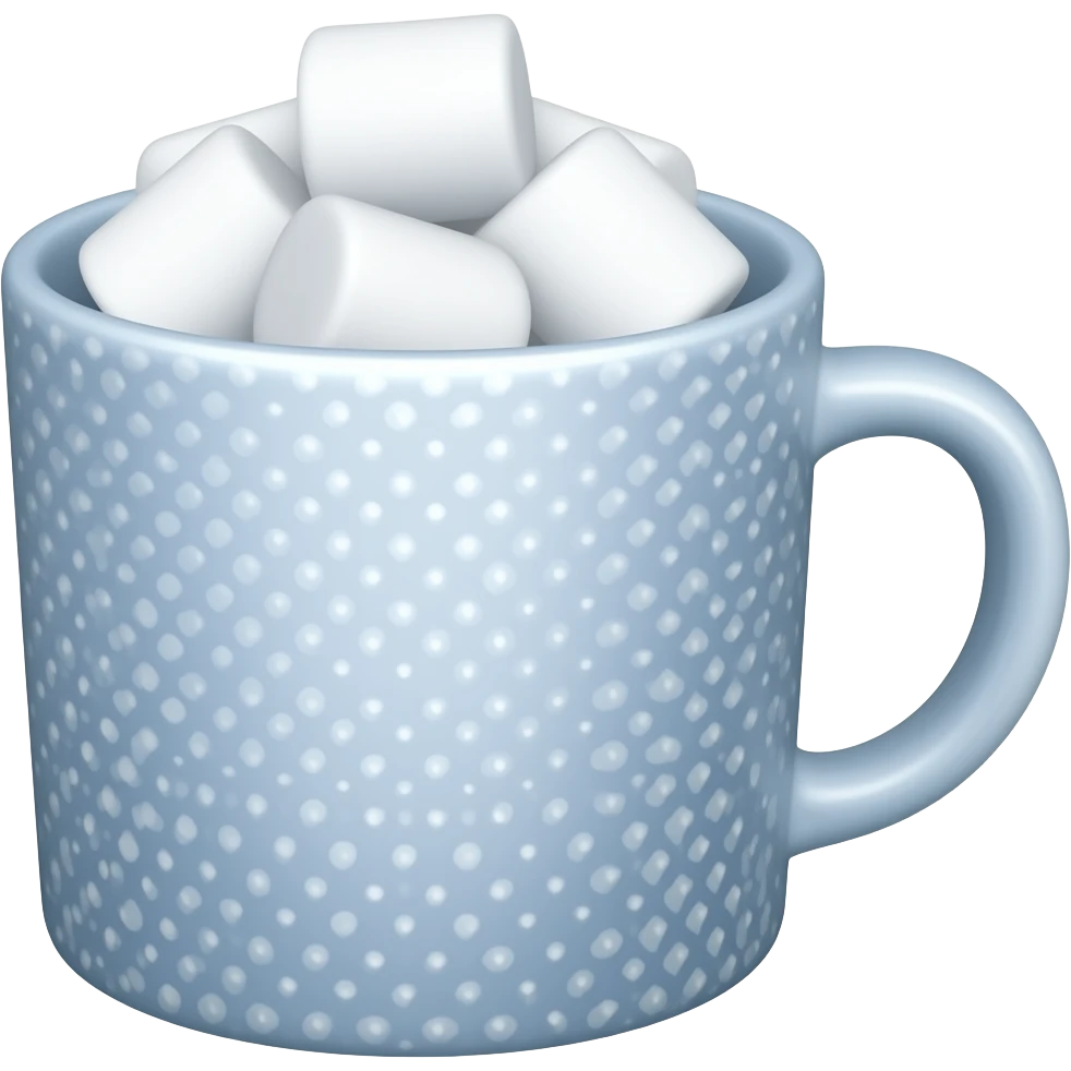 Blue hot cocoa with marshmallows emoji