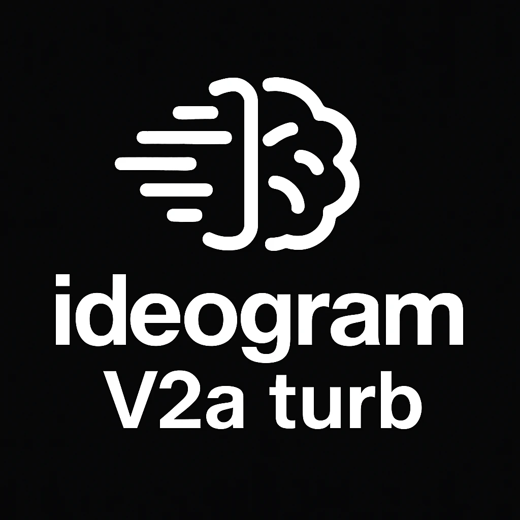 recreate this logo with text of "ideogram V2a turb", MAKE IT FIT IN SQAURE  emoji