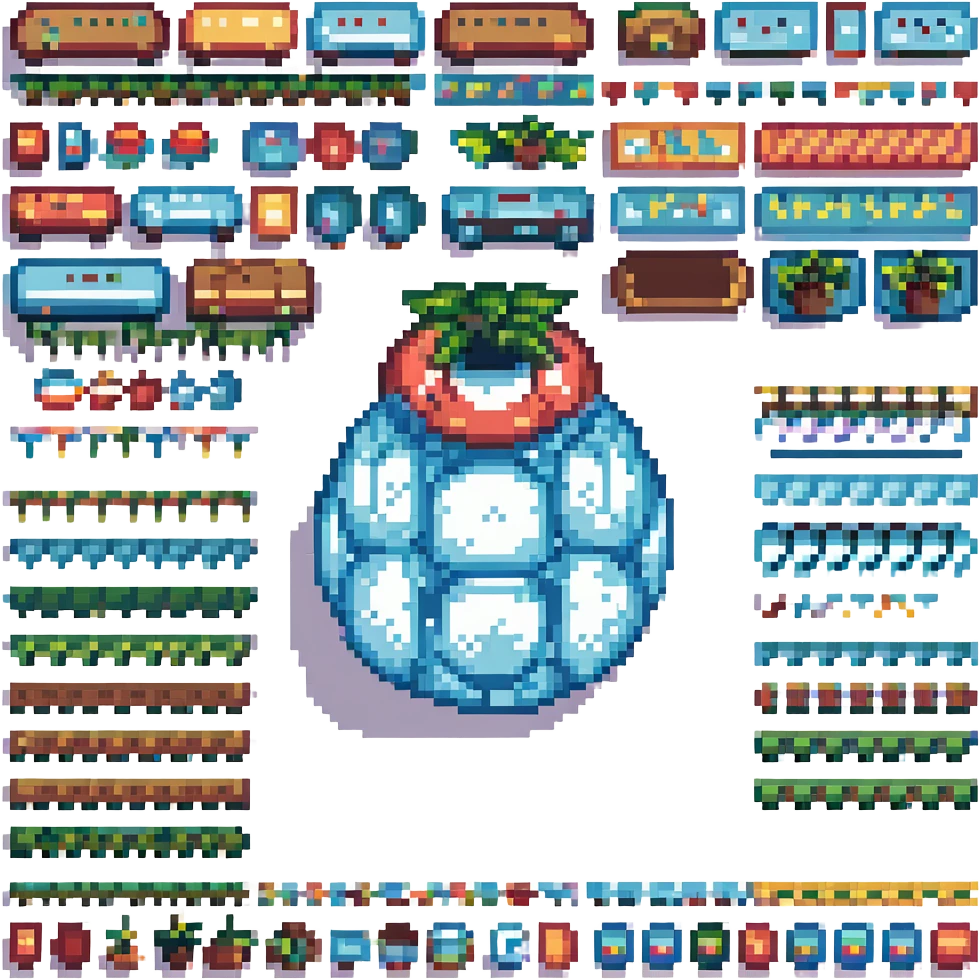 怪人, pixel art style, retro and blocky emoji