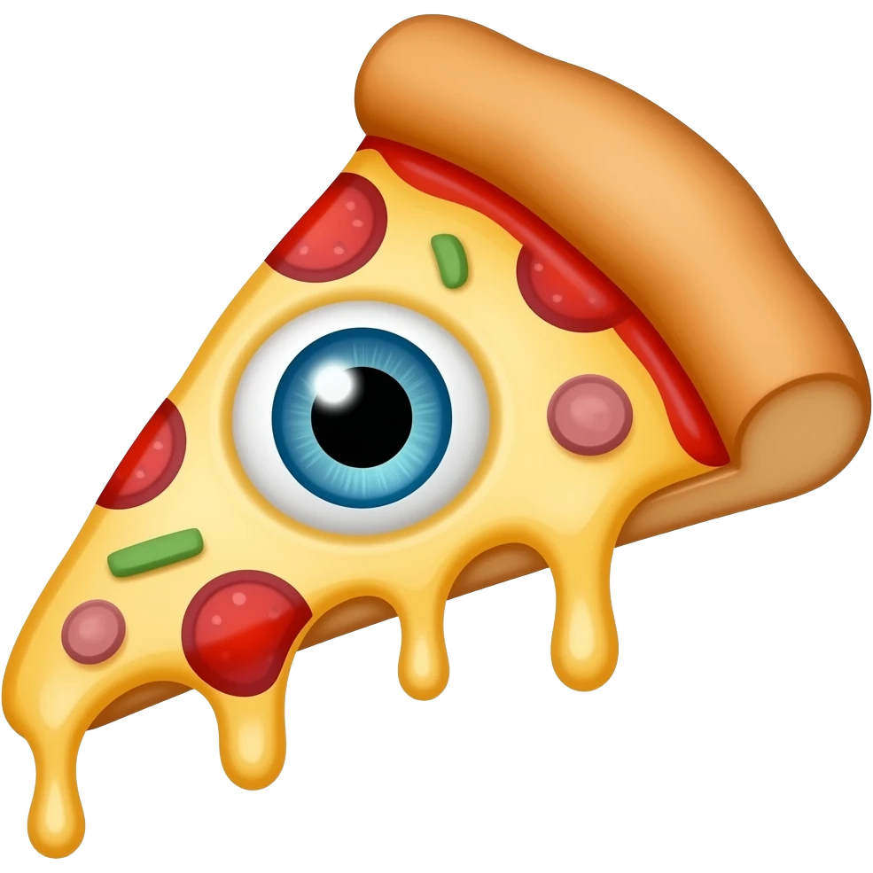 unsettling pizzeye emoji
