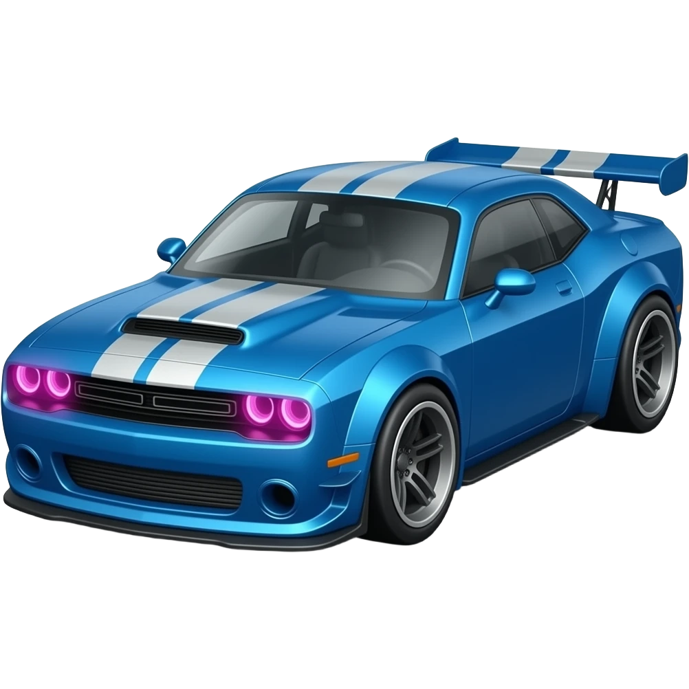 Hotwheels Blue race car with pink leds emoji