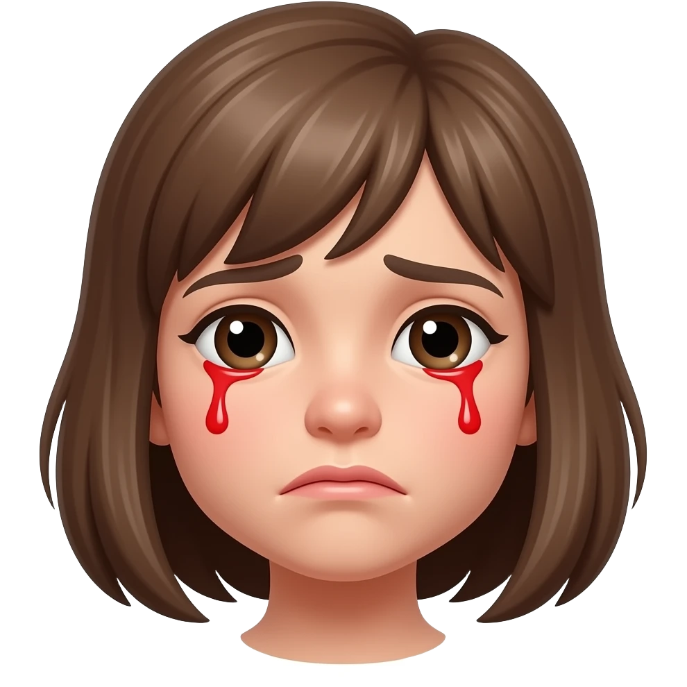 😭 but tears are red emoji