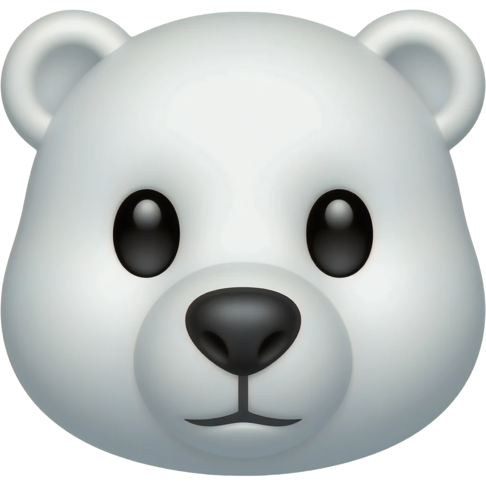 white bear teddy face emoji
