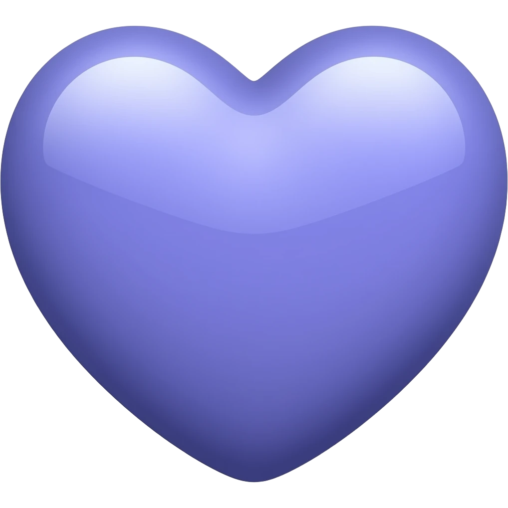 Make a heart with two clours blue and purple emoji