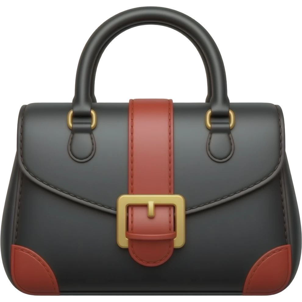 black and red handbag emoji
