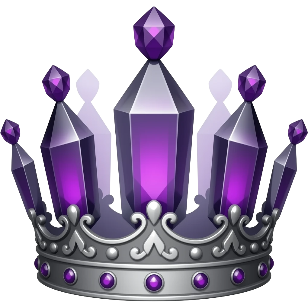 dark purple crystal crown emoji