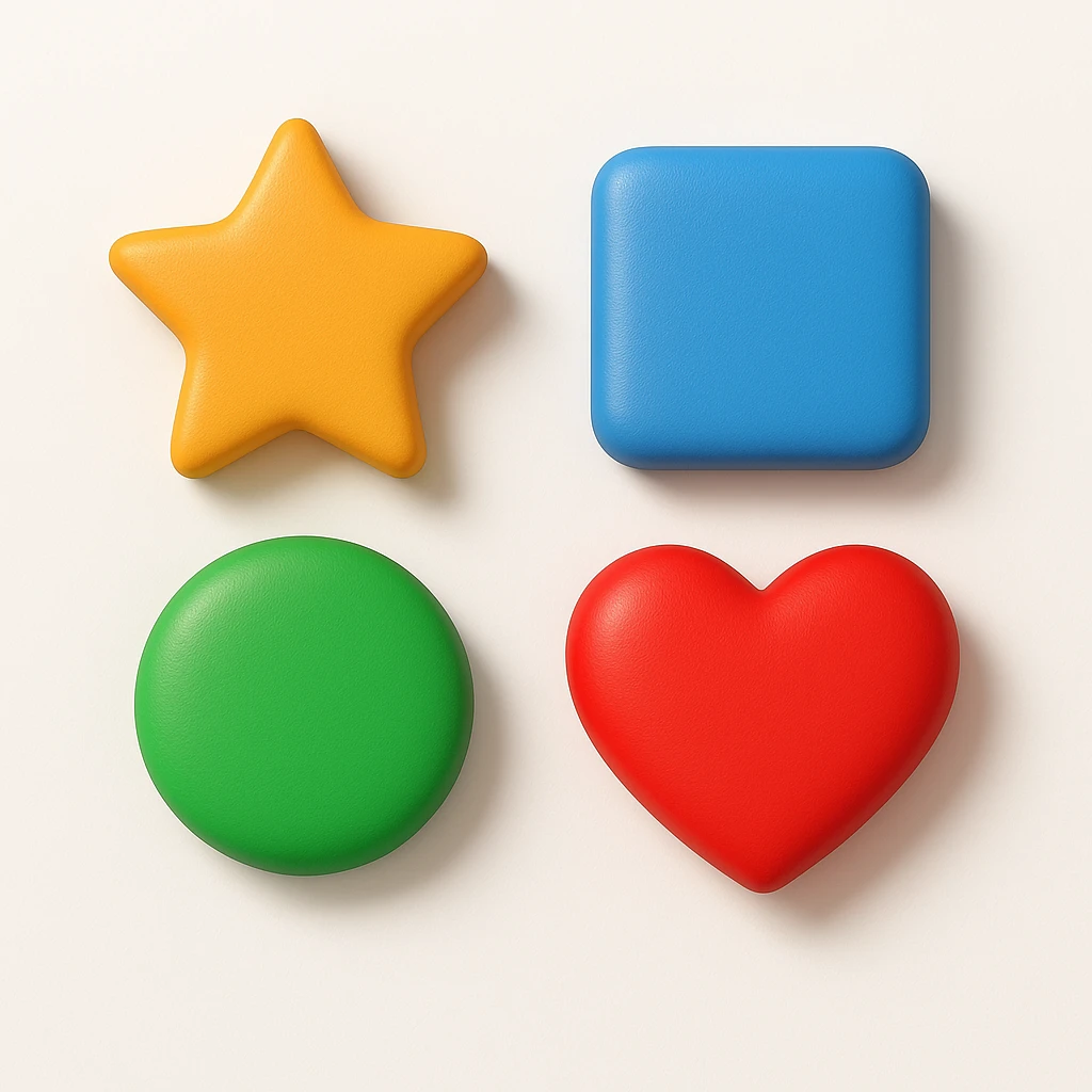 remove frame and add simple white background and add shadows to all elements  emoji