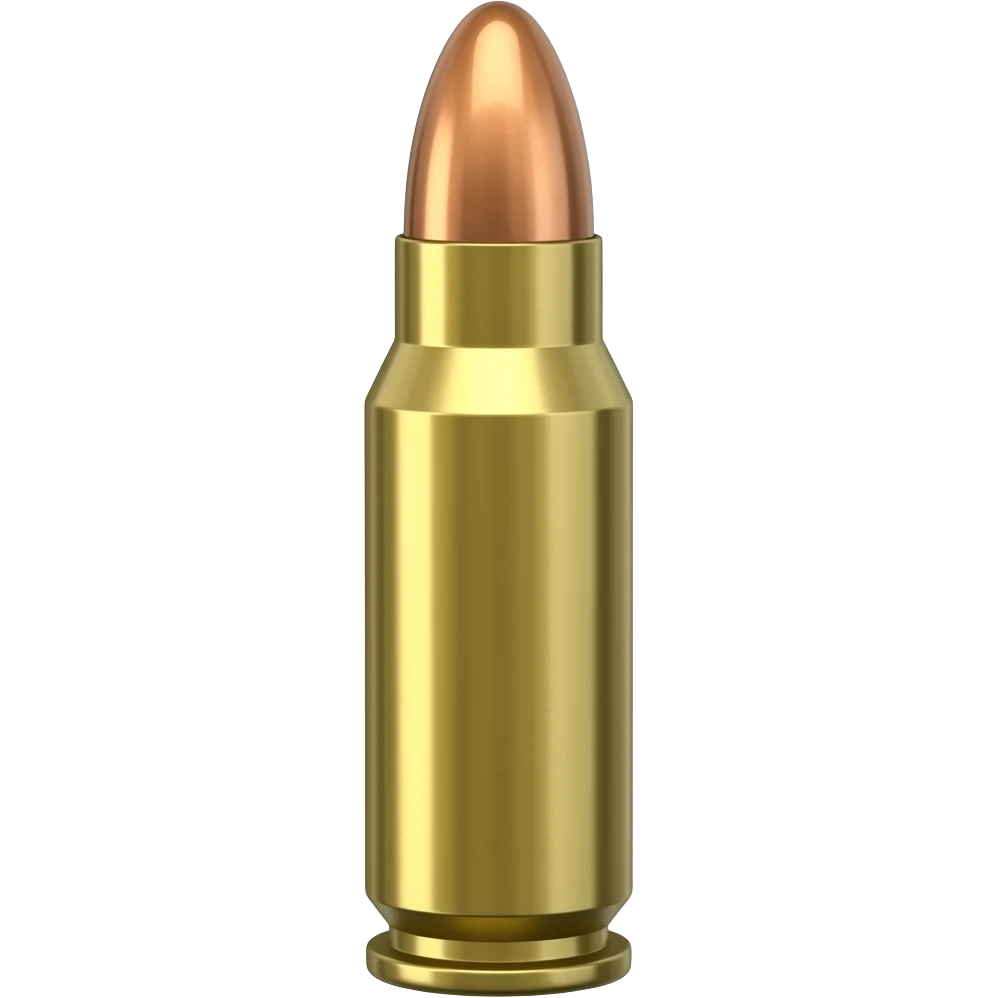 .380 ACP ammo bullet dikey durmalı ve single emoji