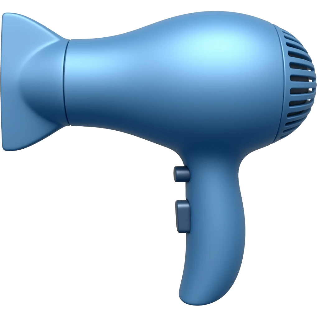 Hair dryer blue emoji