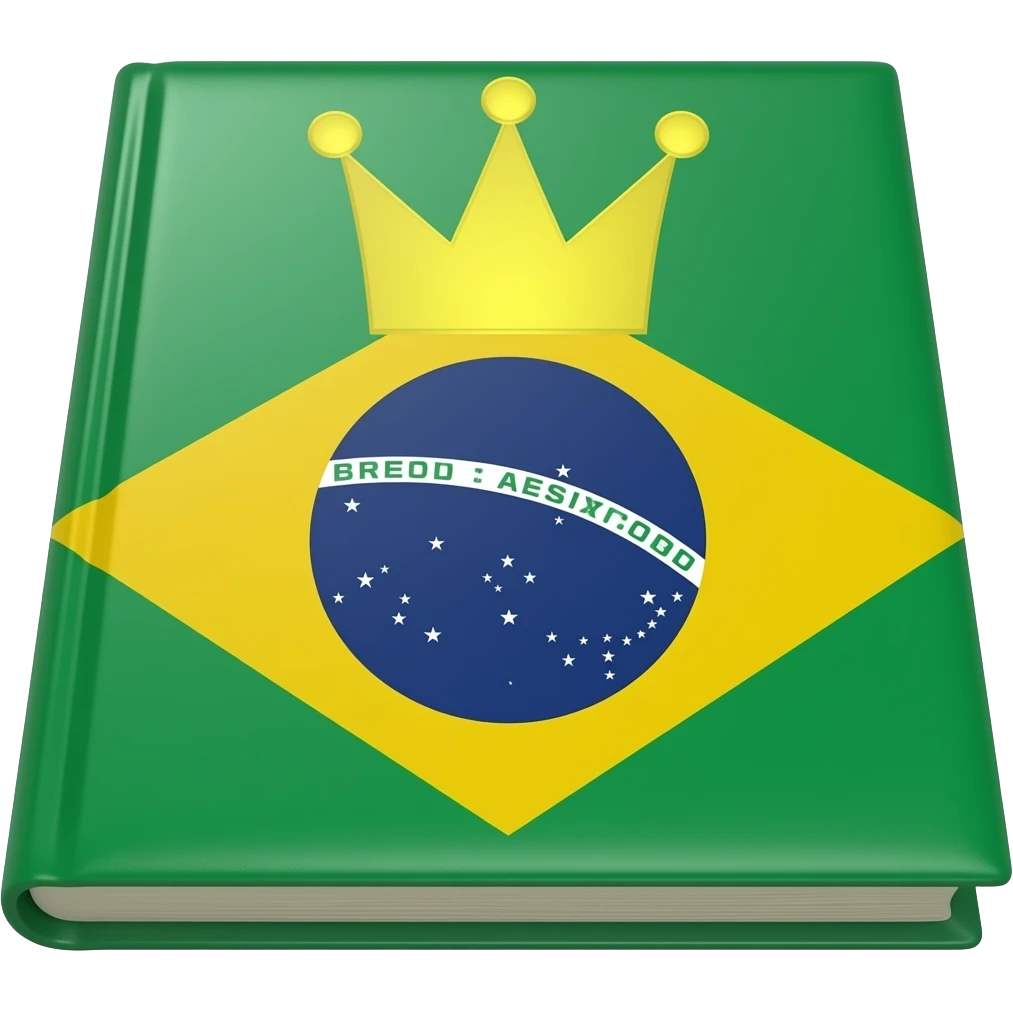 brazil old constitution green cover and yellow crown on it emoji