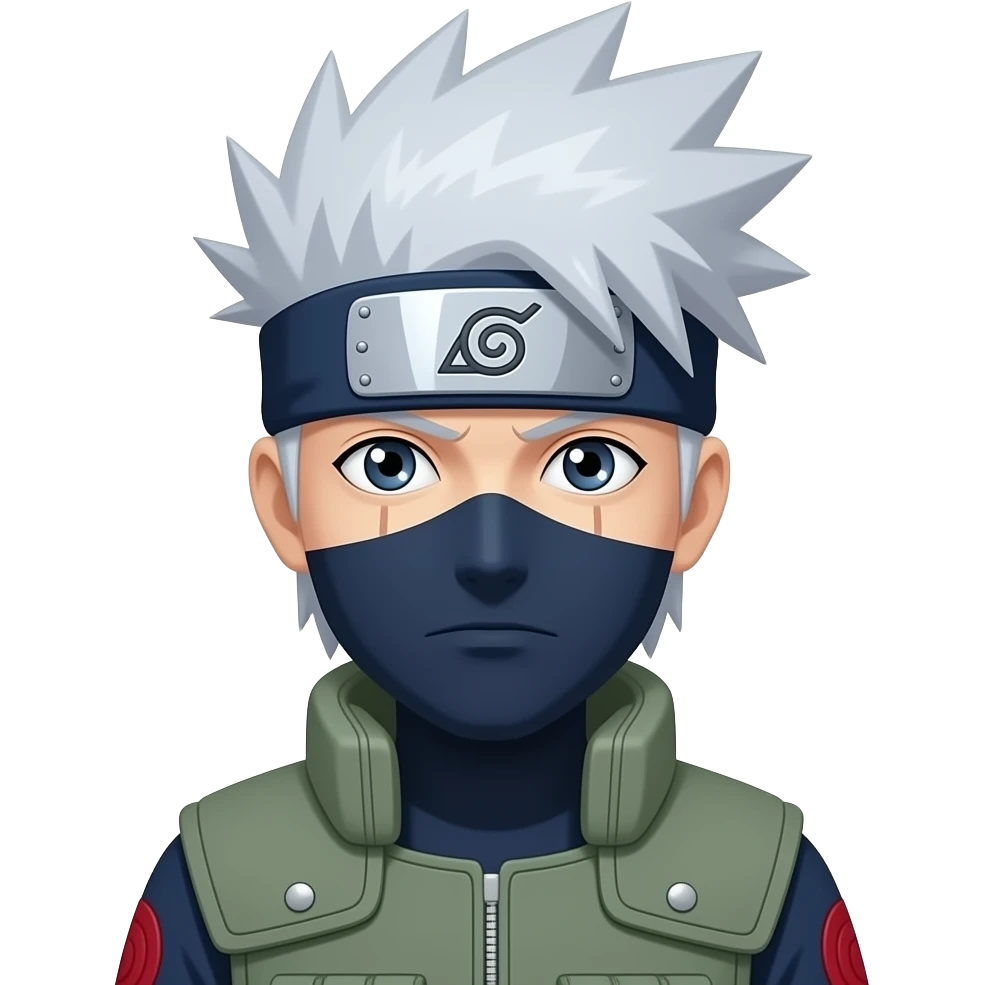Make kakashi from naruto sharingan in right eye emoji