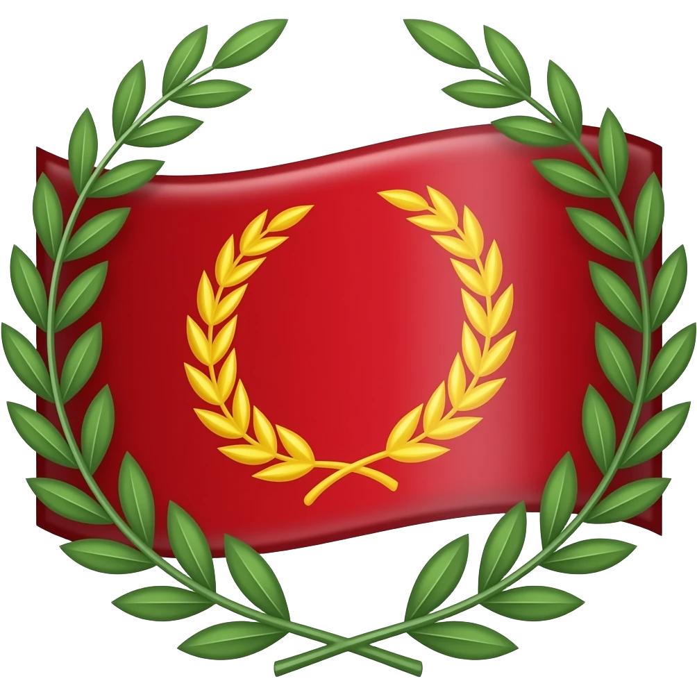 Roman Empire Flag emoji laurel wreath emoji