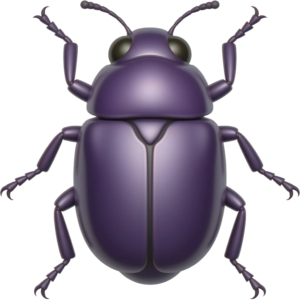 purple bug emoji
