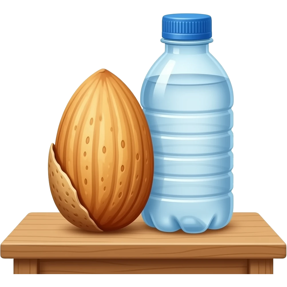 Almond and Water Bottle emoji