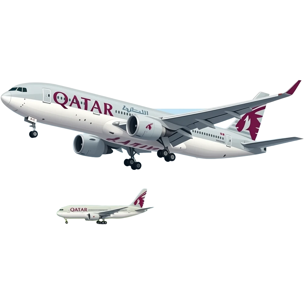 Qatar Airways landing emoji