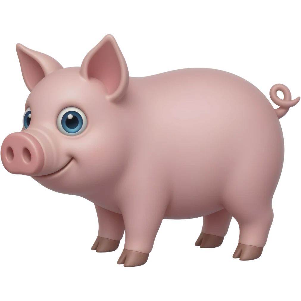 weird pig emoji