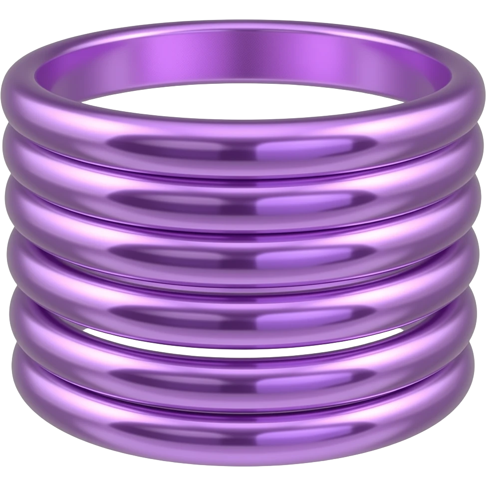 Thin purple bangles shining stylish and six emoji