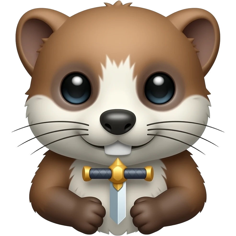 crea un emoji de un huron con una espada emoji