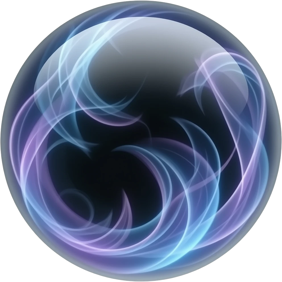 smoky magical bluish purplish blackish orb emoji