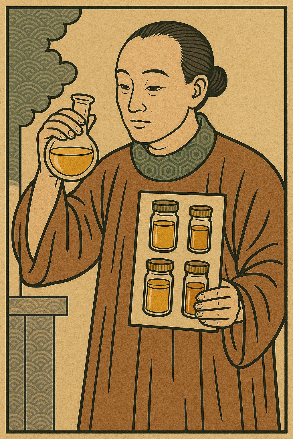 remove the face mask and include images of urine sample bottles on the urine chart emoji