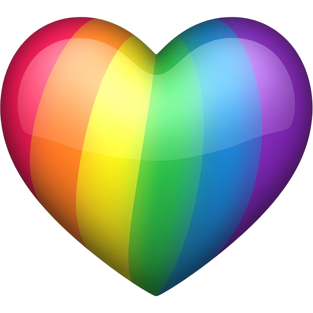 Lesbian flag heart emoji