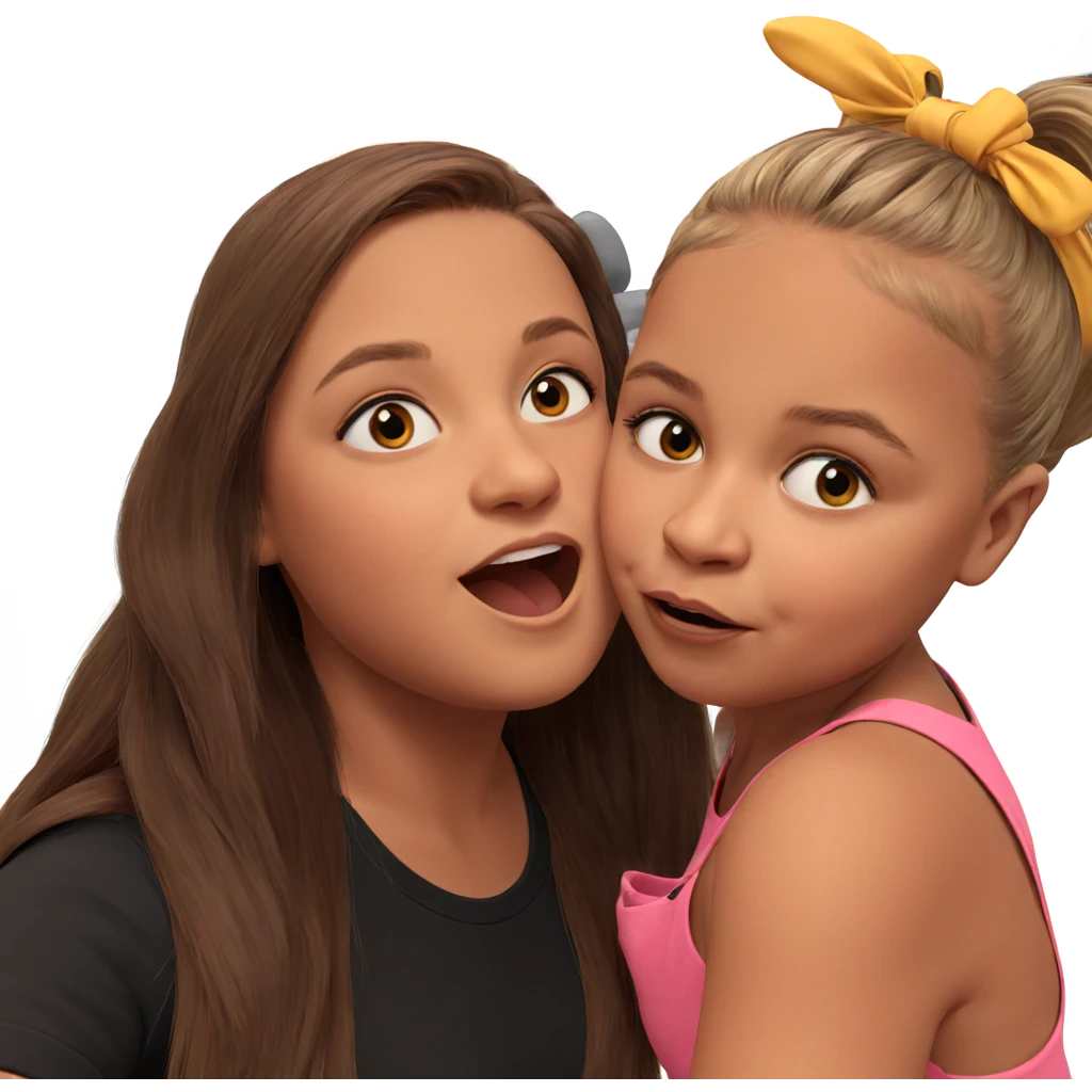girls with long hair together emoji