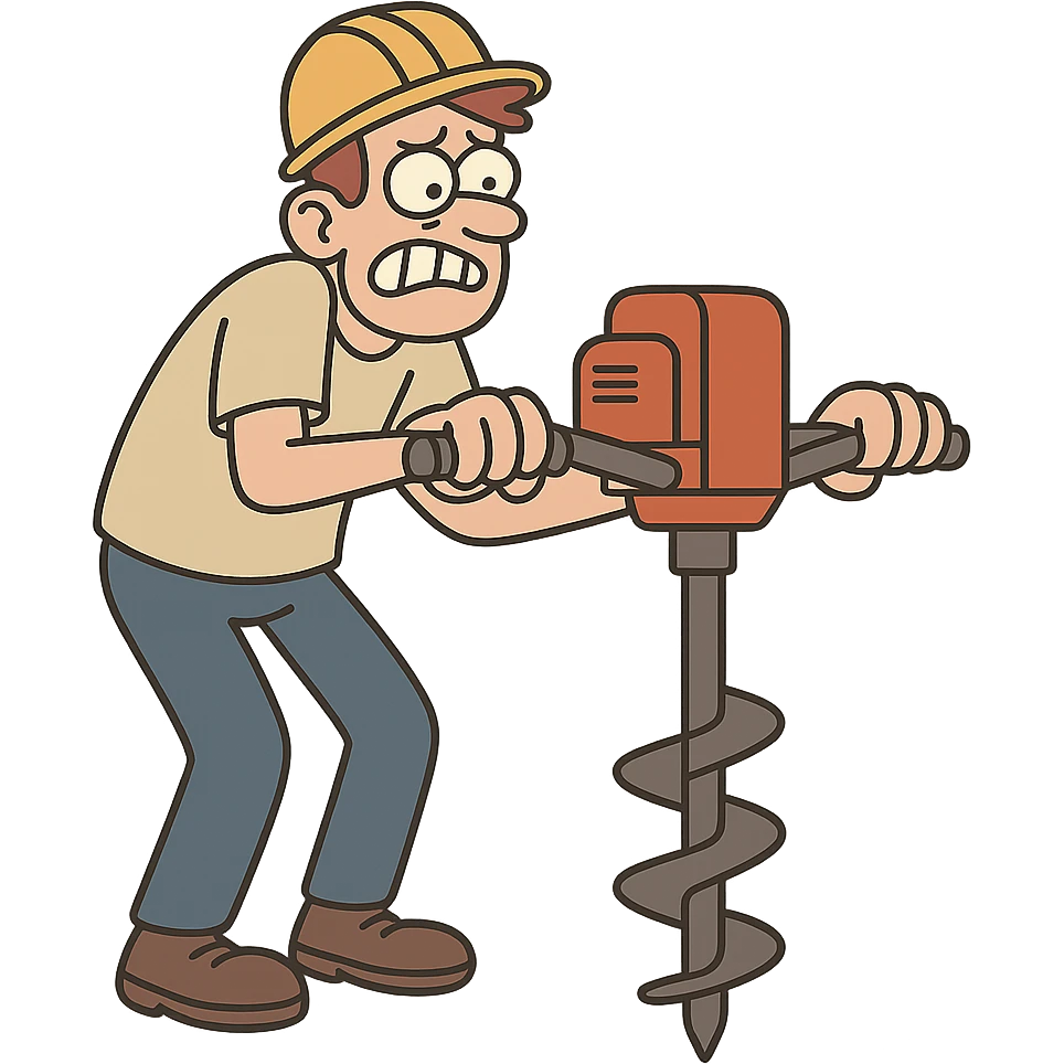 hollow stem auger drilling machine, transparent background emoji