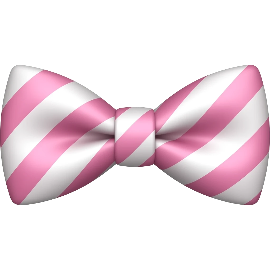Pink and white striped bow tie emoji