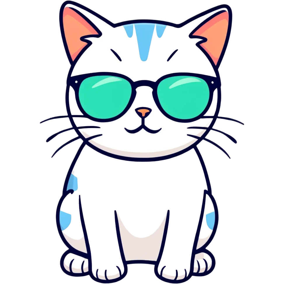 Cat with sunglasses emoji