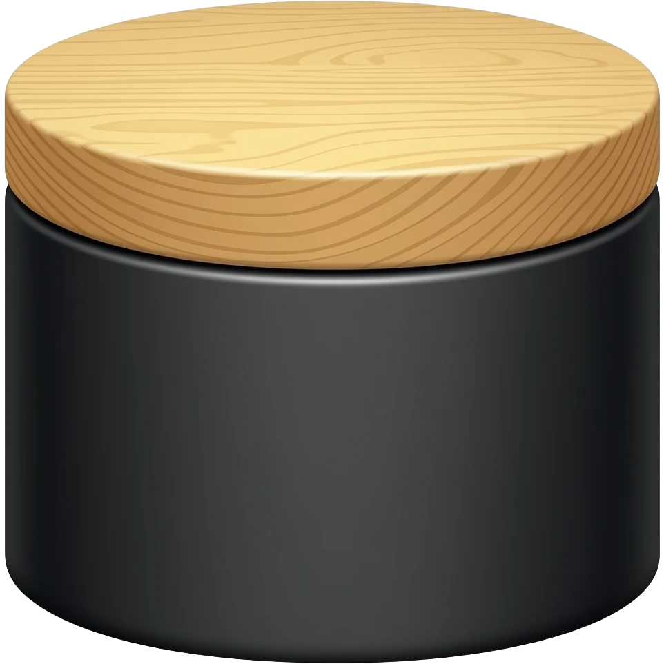 light wooden plank on black cylinder emoji