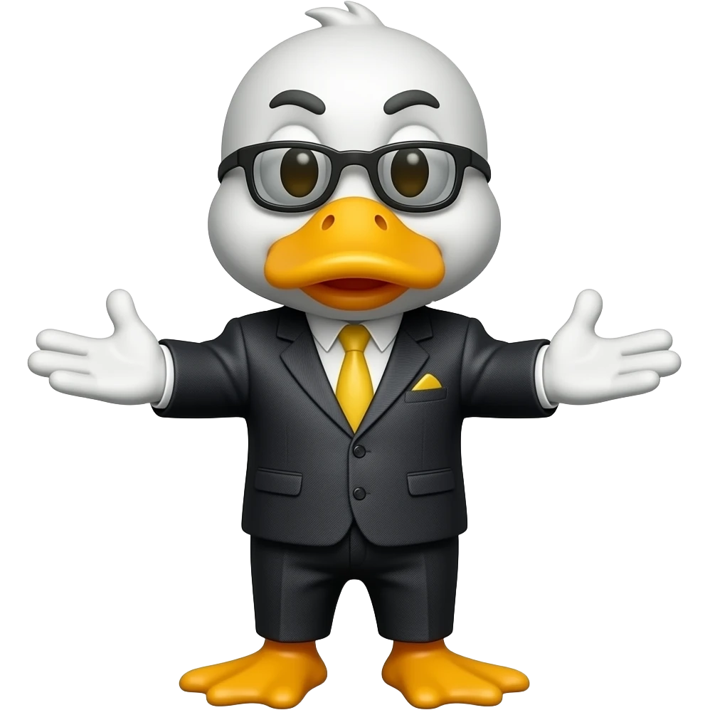 Gangster duck emoji