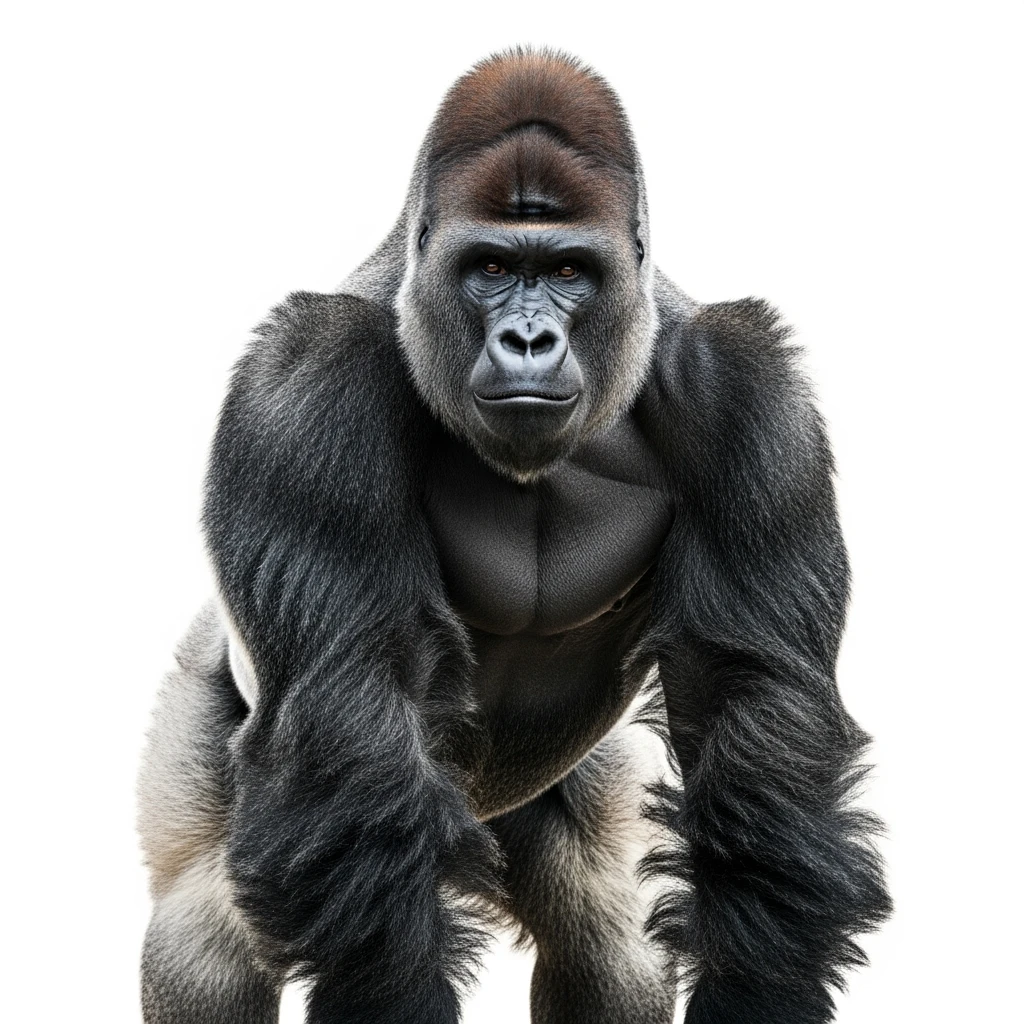 Gorilla white background emoji
