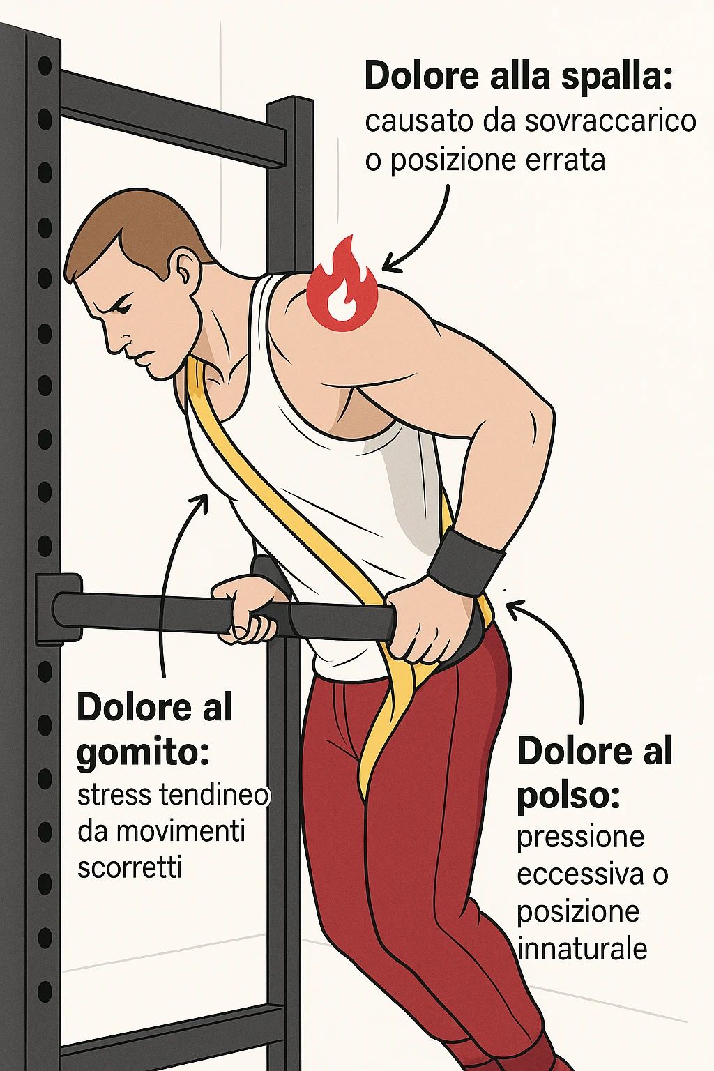 Dolore nel dip per errori di tecnica, facciamo capire bene i dolori in italiano emoji