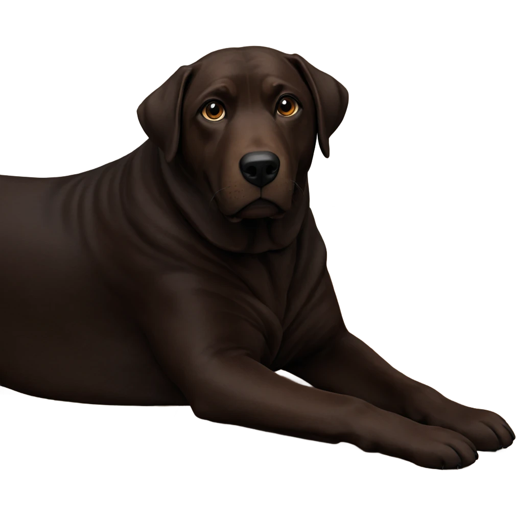 realistic dog on wooden floor emoji