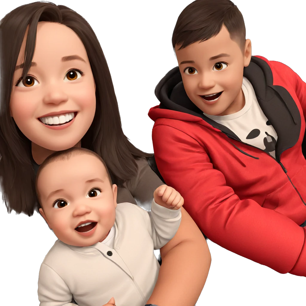 smiling girl with boys emoji