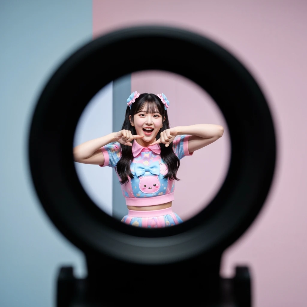 kpop fan camera, cute, expressive, minimal emoji