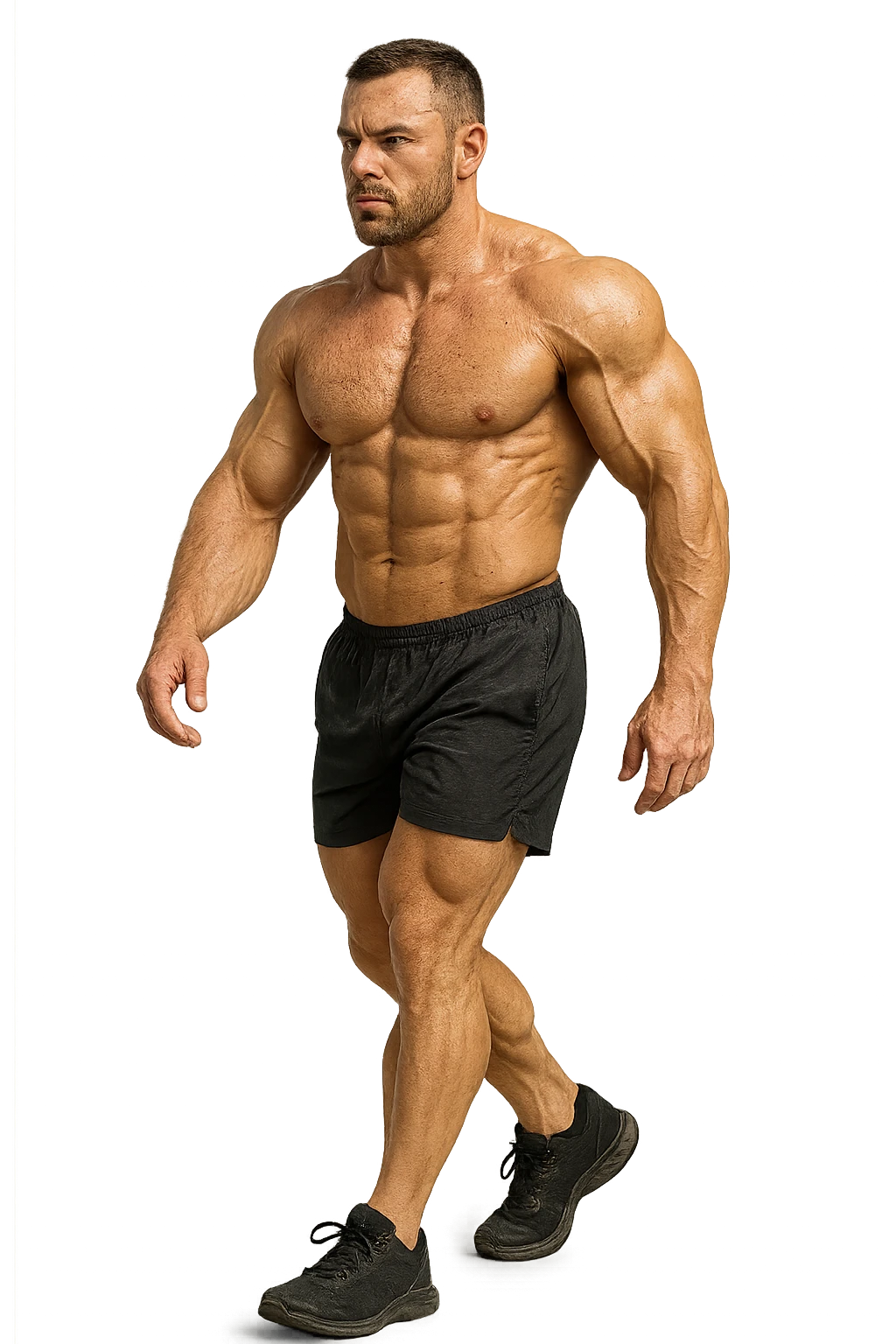 BODYBUILDER CHE PASSEGGIA, IPERREALISTICO 4K emoji