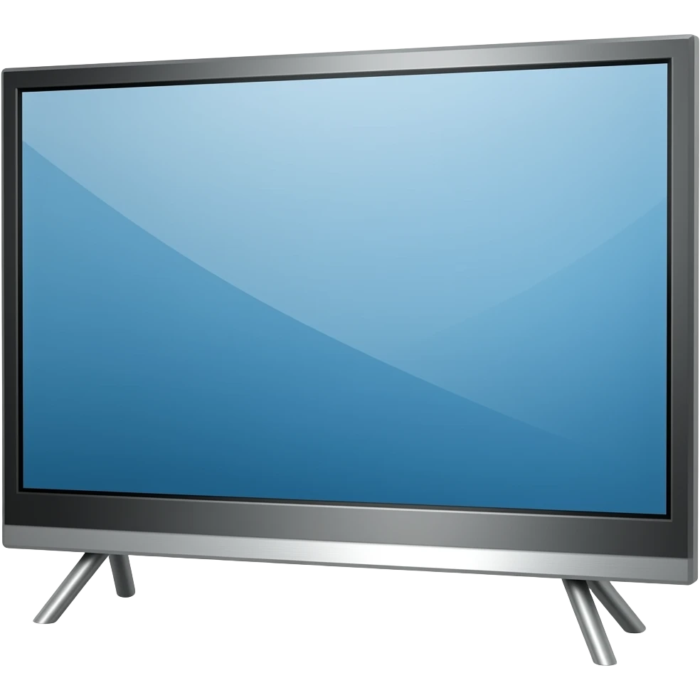 A TV with legs without arms emoji