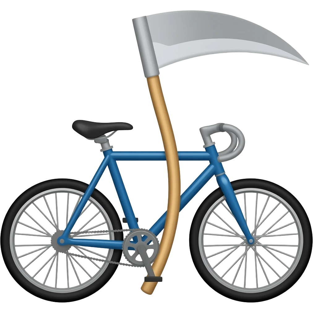 bike holding a sickle emoji