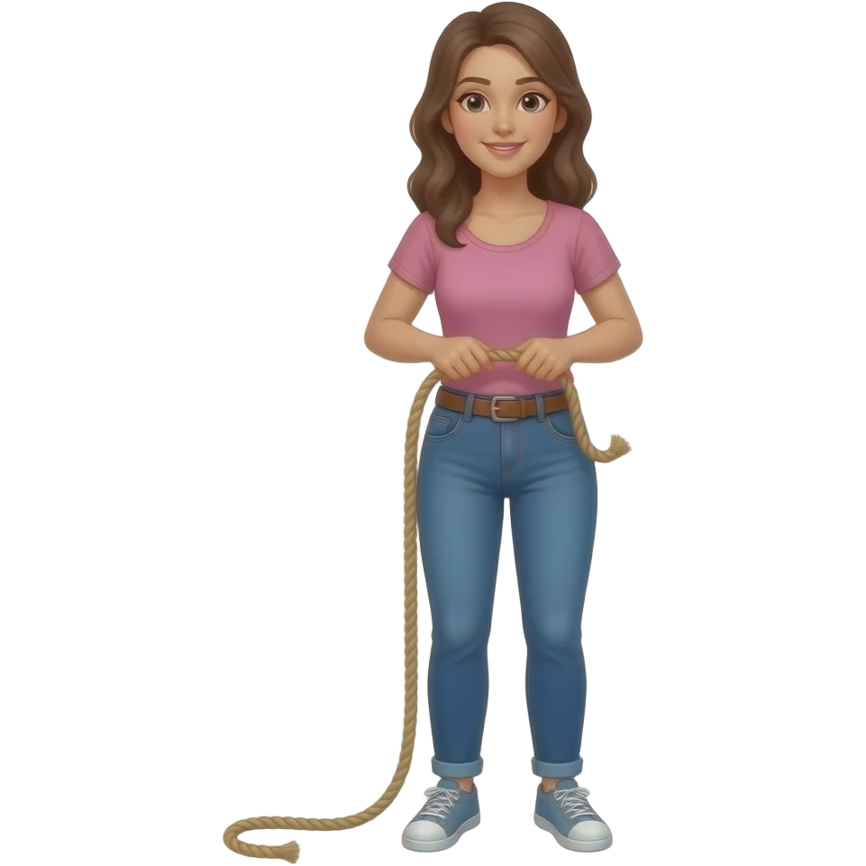 woman knot tied rope emoji