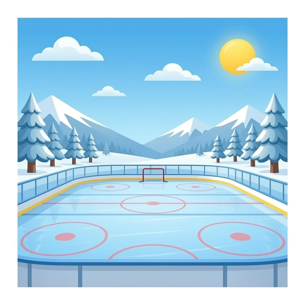 ice rink at morning emoji