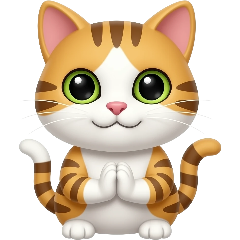 Namaste cat paws emoji